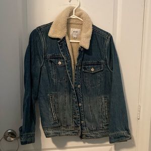 Old Navy Sherpa Lined Denim Jacket